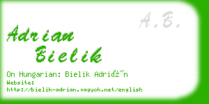 adrian bielik business card